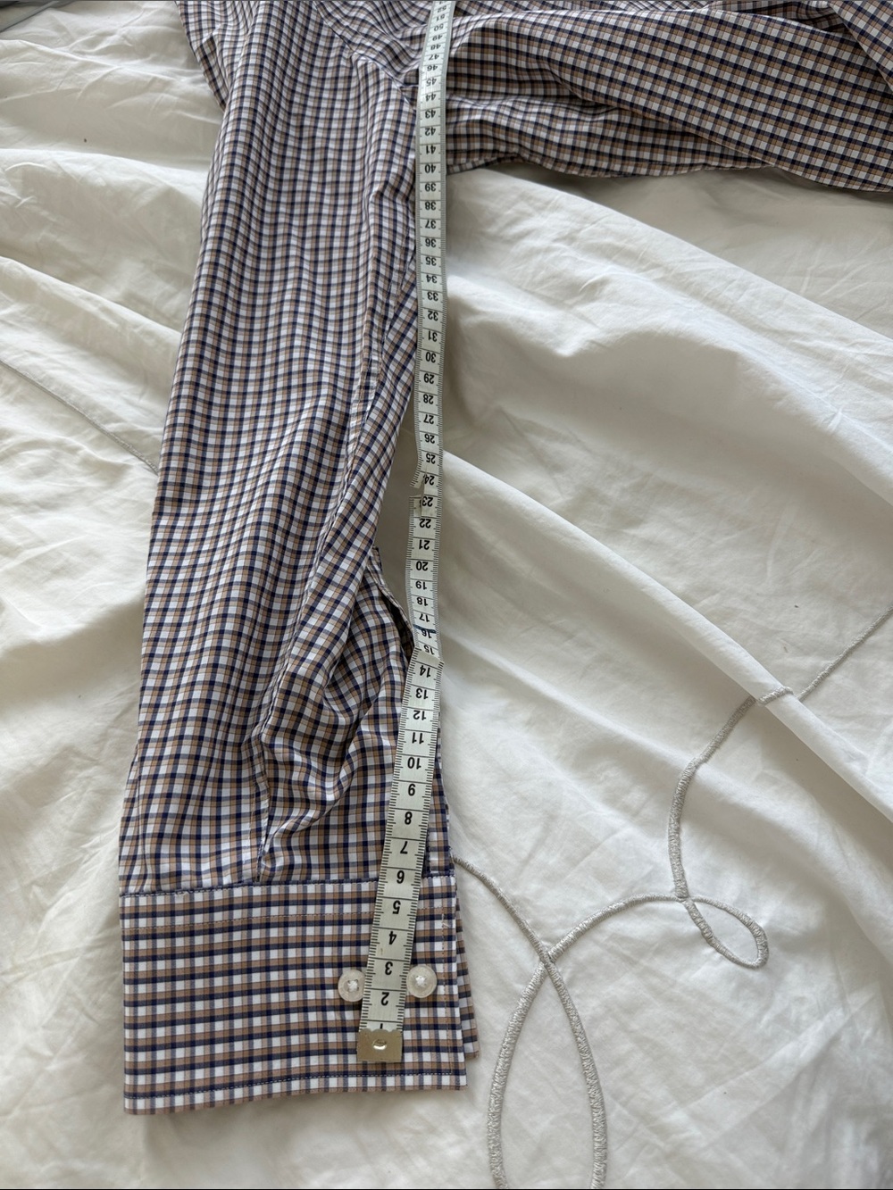 BOSS Cotton Brown and White Checked Dress Shirt - Picture 6 of 6